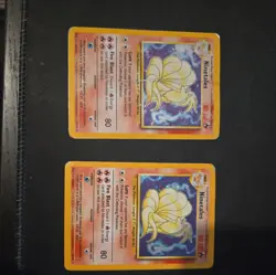 x2 POKEMON NINETALES 12/102 HOLO BASE SET 1999 WIZARDS HEAVILY PLAYED X2 - Image 3