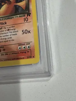Pokemon 1 Edition 2000 Dark Charizard #21 Team Rocket PSA 9 - Image 5