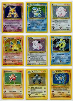 1999 Pokemon Base Set Unlimited Complete Set (1-102) LP-MP No Creases - Image 1
