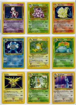 1999 Pokemon Base Set Unlimited Complete Set (1-102) LP-MP No Creases - Image 3