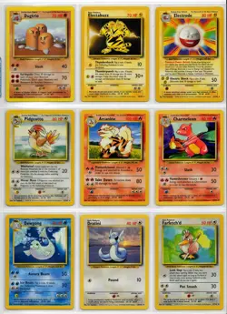 1999 Pokemon Base Set Unlimited Complete Set (1-102) LP-MP No Creases - Image 5