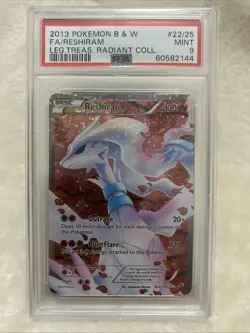Reshiram Full Art RC22/RC25 Legendary Treasures Radiant Collection Pokemon PSA 9 - Image 1