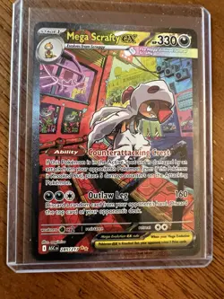 Mega Scrafty ex 285/217 SIR PACK FRESH NM/M Pokemon Ascended Heroes Fast Ship - Image 1