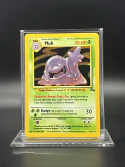 Pokemon Muk 13/62 Fossil Holo - LIGHT PLAY (A) - Image 1