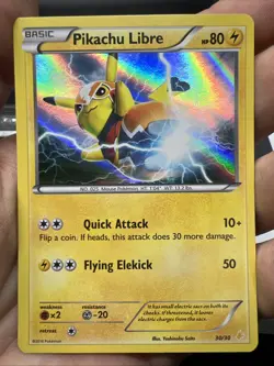 Pokemon Pikachu Libre 30/30 XY Trainer Kit: Pikachu Libre Holo - LIGHT PLAY - Image 3