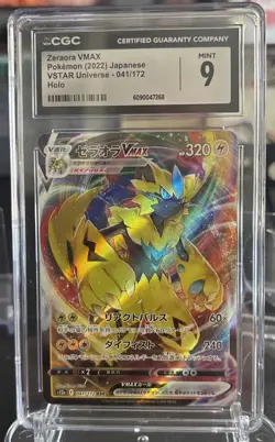 2022 Pokemon Japanese TCG Zeraora VMAX Holo VSTAR universe 041/172 CGC Mint 9 - Image 1