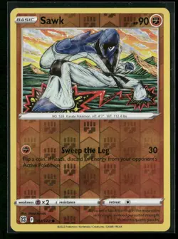 Sawk 081/172 Common Brilliant Stars Pokemon Reverse Holo Near Mint - Image 1