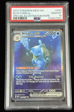 2023: Pokemon 151 (Special Illustration Rare) SIR #200 Blastoise ex PSA 10!!💎💦 - Image 1