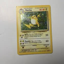 Pokemon TCG Raichu Base Set Holo Rare - Image 1
