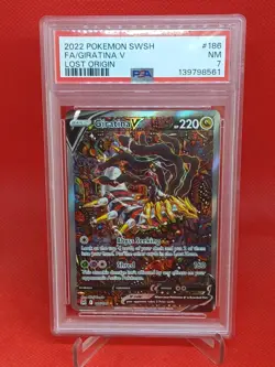 2022 Pokemon SWSH Lost Origin #186 FA/ Giratina V PSA 7 - Image 1