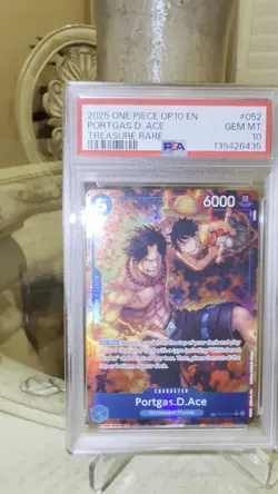 2025 ONE PIECE OP10-ROYAL BLOOD #052 PORTGAS D. ACE TREASURE RARE PSA10 - Image 2