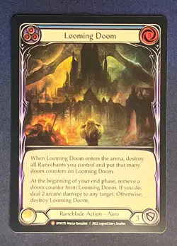 FAB DYN175 Looming Doom Runeblade Action FOIL Majestic Flesh and Blood - Image 1