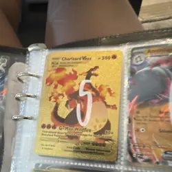 Pokemon Foil Card Lot Charizard VMAX, Pikachu, EX GX V Binder Pages English - Image 5