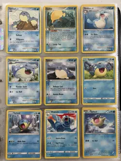 Pokemon Card Species Set Lot - 9x Unique Cards / Spheal Family - Image 1