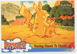 Racing Cheek to Cheek 48 Pikachu's Vacation TOPPS Pokemon the First Movie Card - Image 1