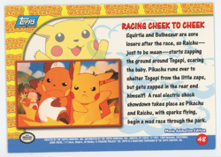 Racing Cheek to Cheek 48 Pikachu's Vacation TOPPS Pokemon the First Movie Card - Image 2
