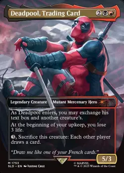 Deadpool, Trading Card (Rainbow Foil) Secret Lair Drop Foil - Image 1