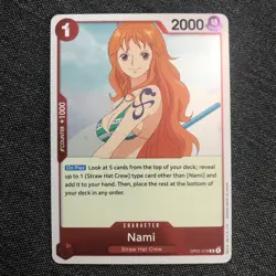 One Piece OP01-016 (NAMI) English Card RARE Romance Dawn CCG EN Foil Bandai TCG - Image 1