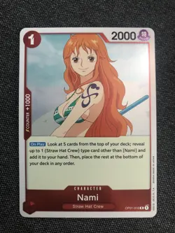 One Piece OP01-016 (NAMI) English Card RARE Romance Dawn CCG EN Foil Bandai TCG - Image 2