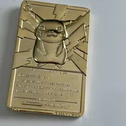 Pokemon PIKACHU 23k Gold Plated Trading Card 1999 Nintendo - Image 3