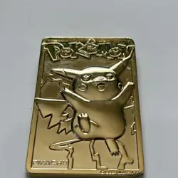 Pokemon PIKACHU 23k Gold Plated Trading Card 1999 Nintendo - Image 4