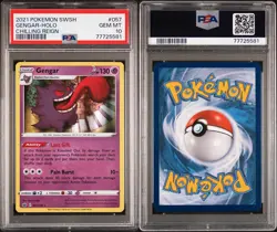 Pokemon Gengar TCG Holo Rare Card 057/198 Chilling Reign PSA 10 (Low Pop!) - Image 2