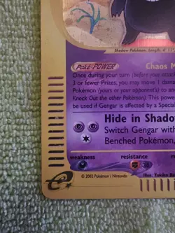Pokemon Gengar TCG Expedition Base Set Holo Rare Card 13/165 - Image 5