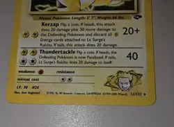 Lt. Surge’s Raichu #11 Holo Rare | Gym Challenge | WOTC Pokemon Card (2000) – MP - Image 5