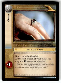 LOTR Lord of the Rings Realms of the Elf Lords Card #3R34 Narya - Image 1