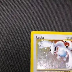 Pokemon Neo Genesis Lugia Card 9/111 Unlimited Edition Holo Rare swirl - Image 3