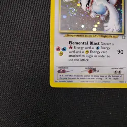 Pokemon Neo Genesis Lugia Card 9/111 Unlimited Edition Holo Rare swirl - Image 5