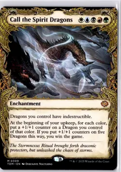 Call the Spirit Dragons (Showcase) Tarkir: Dragonstorm Regular NM M 0309 - Image 1