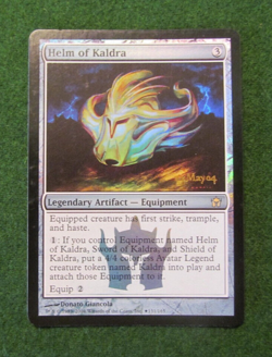 Helm Of Kaldra prerelease foil promo - NM - Image 1