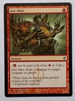 MTG - Gut Shot - New Phyrexia 86/175 - Regular Uncommon - Phyrexian Mana - Image 1