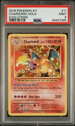 2016 POKEMON XY EVOLUTIONS 11 CHARIZARD-HOLO PSA 9 - Image 1