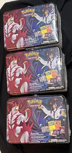 Pokemon TCG 2021 Battle Styles Collector's Chest Tin Lot Factory Sealed X3 - Image 1