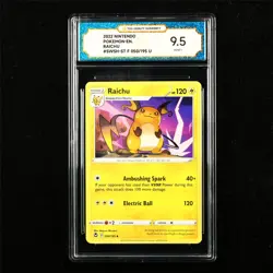 TQG 9.5 MINT+ 2022 Pokemon ENG Raichu 050/195 U - Image 1