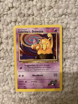 Sabrina's Drowzee - 92/132 - Common - Unlimited Edition LP, English Pokemon Gym - Image 1