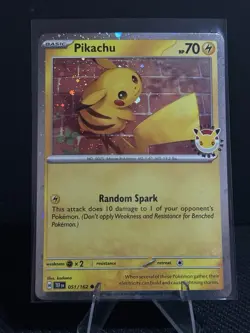 Pikachu 51/162 Stamped 2026 Pokemon Day 30th Anniversary Promo TCG - Image 1