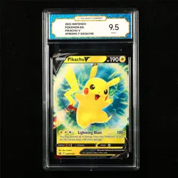TQG 9.5 MINT+ 2022 Pokemon ENG Pikachu V SWSH198 PROMO - Image 1