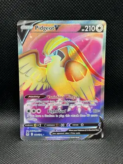 Pidgeot V 188/196 ULTRA RARE HOLO FULL ART Lost Origin Swsh11 Pokemon English - Image 1
