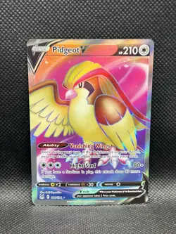 Pidgeot V 188/196 ULTRA RARE HOLO FULL ART Lost Origin Swsh11 Pokemon English - Image 3