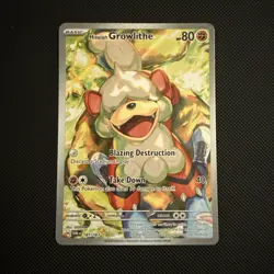 Pokemon TCG Hisuian Growlithe Twilight Masquerade 181/167 Illustration Rare - Image 1