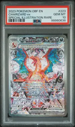 2023 POKEMON OBF EN-OBSIDIAN FLAMES #223 CHARIZARD EX PSA 10 - Image 1