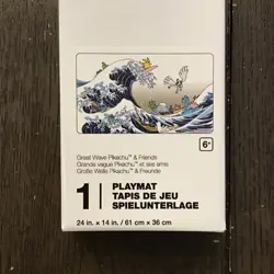 Pokemon Center “Great Wave Pikachu & Friends” Playmat NEW - Image 2