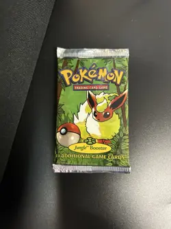 🔥1999 Pokemon Jungle Booster Pack x1 Flareon Art Unlimited USA Print🔥 TCG - Image 1