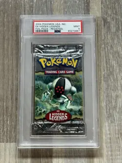 2004 Pokemon EX Hidden Legends Booster Pack Registeel Art Graded PSA 9 Mint - Image 1