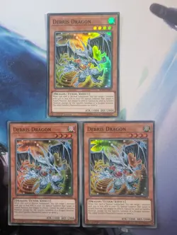 YuGiOh! Debris Dragon MYFI-EN043 Super Rare x3 PLAYSET 1st Ed - Image 1