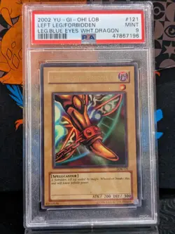 YuGiOh PSA 9 Left Leg Of The Forbidden One LOB-121 Unlimited OG Print MINT - Image 1