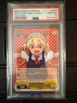 2022 WEISS SCHWARZ MISS KOBAYASHI'S DRAGON MAID #E004 GO GO CHR-GNS! TOHRU PSA10 - Image 1